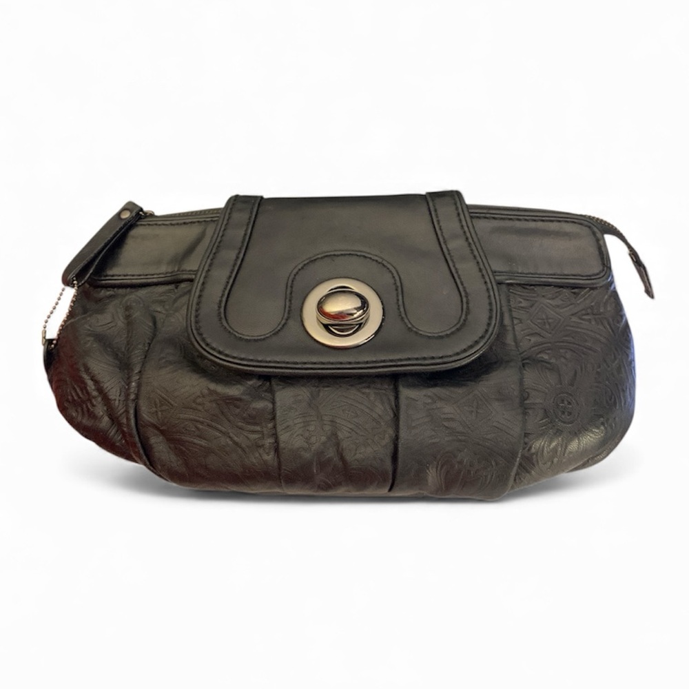 DANIER Black Leather Clutch